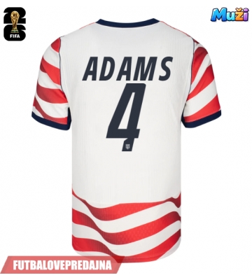 Lacne Muži Futbalové dres Spojené štáty Tyler Adams #4 MS 2026 Krátky Rukáv - Domáci